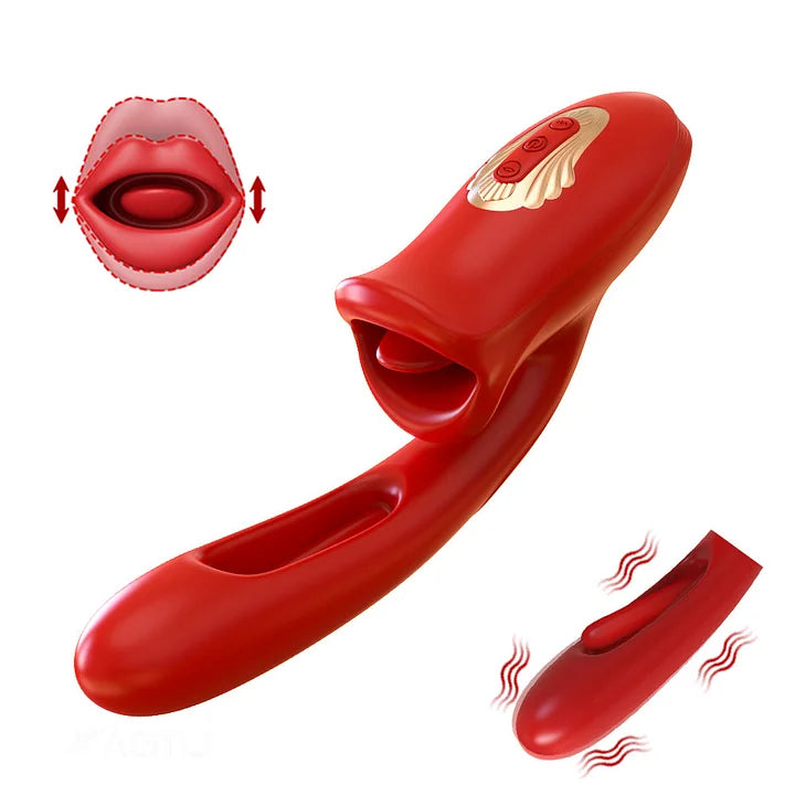 Vanessa – Rose Erotica Tapping & Slapping Mouth Biting Vibrators with G Spot Stimulator