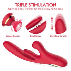 Evadne – 3-in 1 Thrusting & Suction Tongue Vibrator for Clit & G-spot