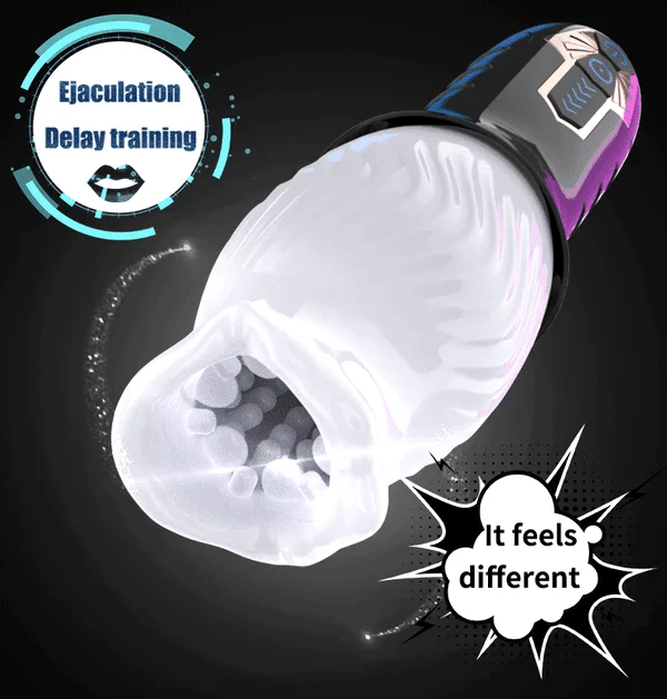 Alexander – 10 Vibration 5 Rotation Oral Sex Masturbator & 360° Automatic Rotation Vibrator Bare Sleeve