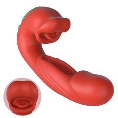 Danica – 7 Flapping & Vibrating & Licking G Spot Vibrator Tongue Toys Thrusting Dildo for Clitoral Stimulation