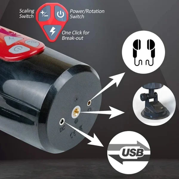 Hurricane – 7 Thrusting & Rotating Modes Automatic Electric Pocket Pussy Masturbation Cup