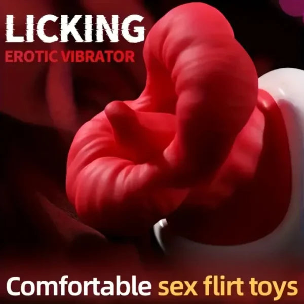 Charlene – 3 Suction 5 Vibrations& Licking Big Mouth Tongue Vibrator & Nipple Clitoral Licker Stimulator