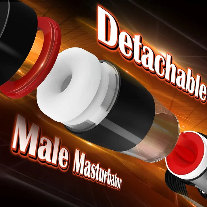 Masturbadores masculinos automáticos con lamido de lengua, 7 modos de lamido y 4 modos de succión