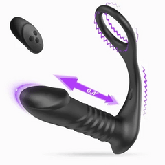Owen – Telescopic Anal Vibrator Remote Control Prostate Massage with Ejaculation Penis Ring