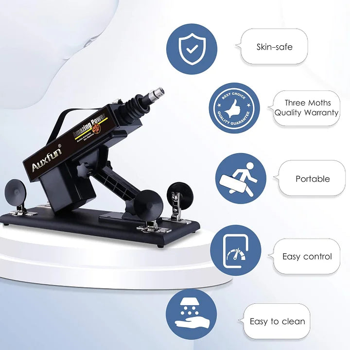 Marcus – Automatic Thrusting Telescopic Sex Machine for Men Women Love Machine Device Gun with 6 Attachments