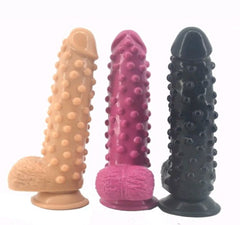 SILICONE REALISTIC EMBOSSED SPOTS DILDOS