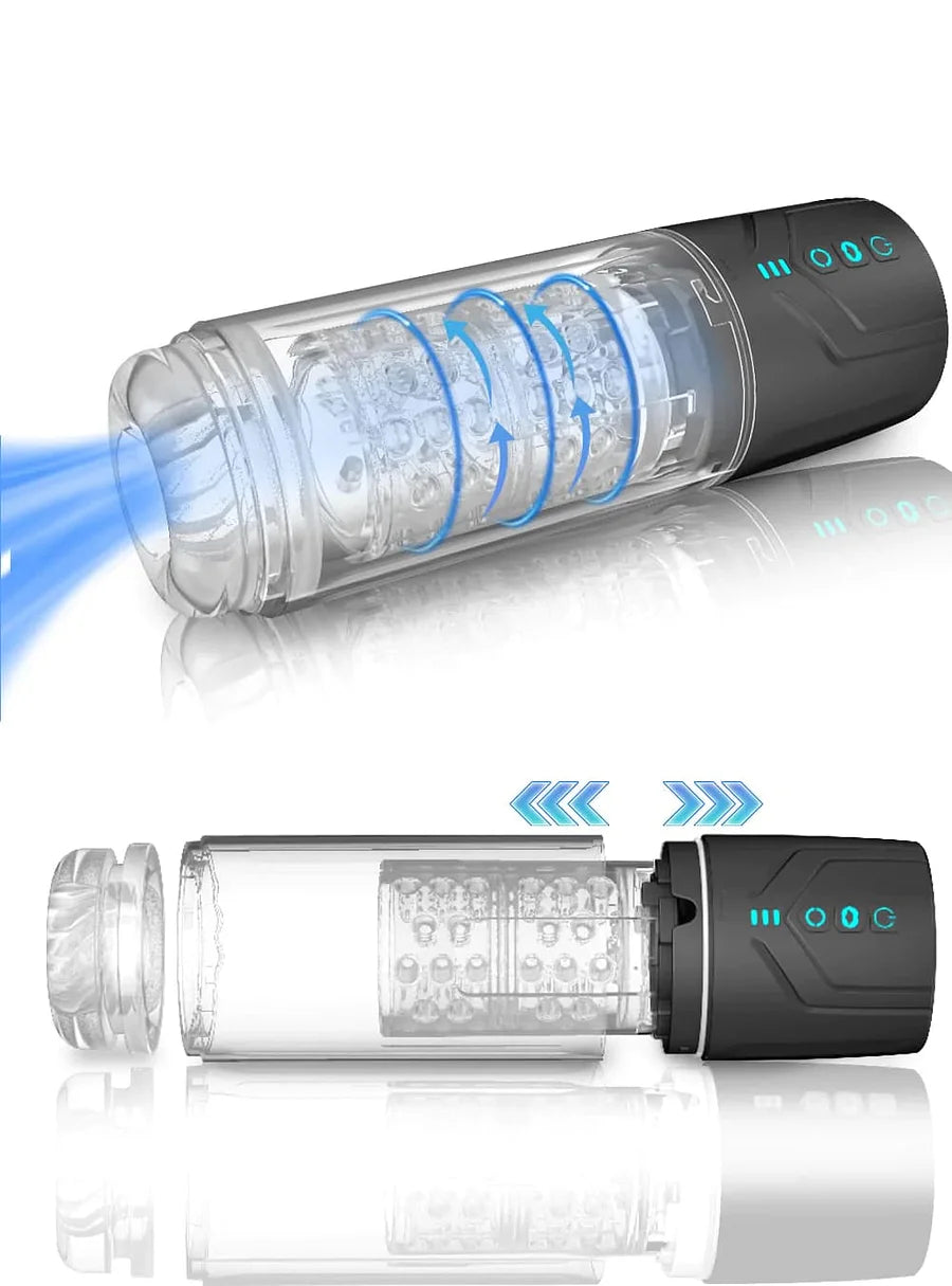 Male Masturbator 7 Frequency Rotation Suction Waterproof Blow Job Simulator – Zolo Thrustbuster Moaning Masturbator