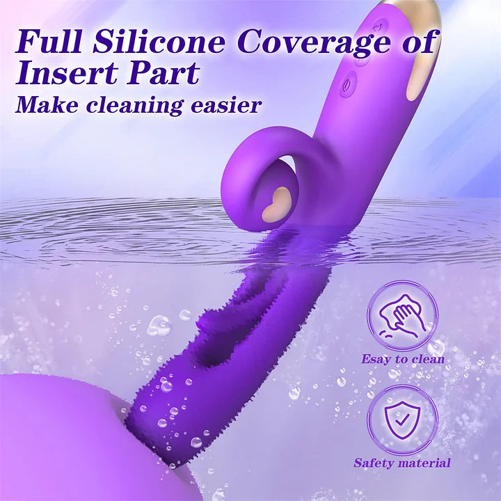 Marissa – 10 Vibration 7 Flapping Rabbit Flapping G Spot Dildo Vibrator