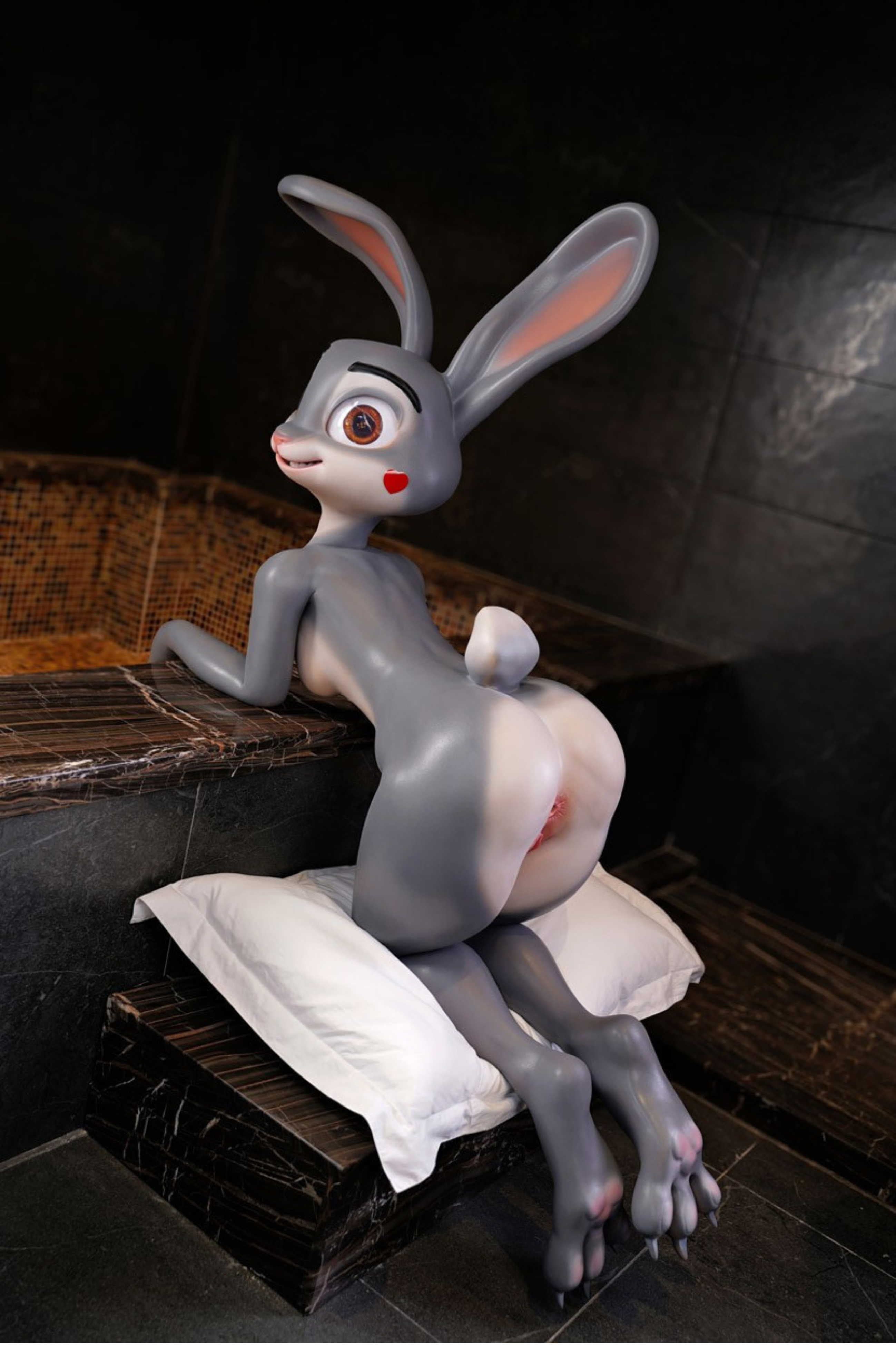 Judy Hops 168CM A Cup Rabbit Silicone Doll Real