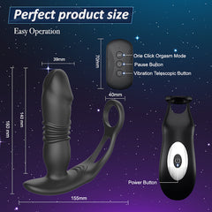 Sophia – 12 Vibrating & 3 Thrusting Prostate Massager Anal Vibrator