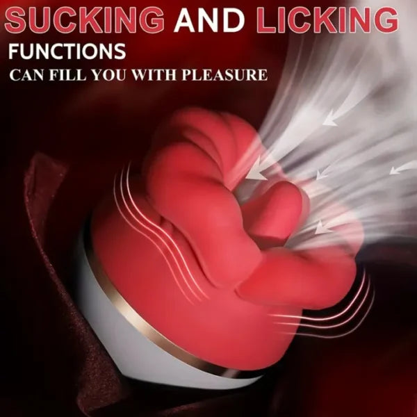 Charlene – 3 Suction 5 Vibrations& Licking Big Mouth Tongue Vibrator & Nipple Clitoral Licker Stimulator