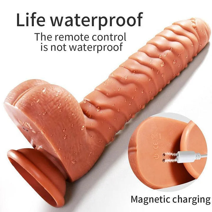 Max – Remote Control 5 Vibrating & 3 Thrusting Heating Dildo Sex Toys for Women