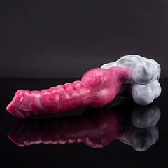 Realistic Hands-Free 10.2 Inch G-Spot Dildos Wolf Knot Dildo with Suction Cup for Vagina and Anal Play