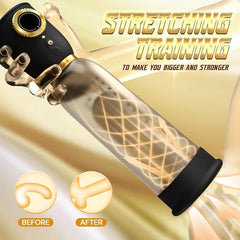 6 Training Modes & 5 Suction Intensities Male Air Pressure Sex Toy Electric Penis Enlarge Vacuum Pump