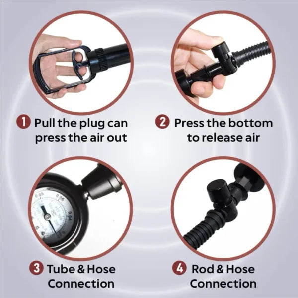 Manual Vacuum Penis Enlarger & Penis Pump Trainer Sex Toys for Men Manual Stimulation