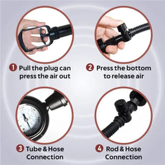 Manual Vacuum Penis Enlarger & Penis Pump Trainer Sex Toys for Men Manual Stimulation