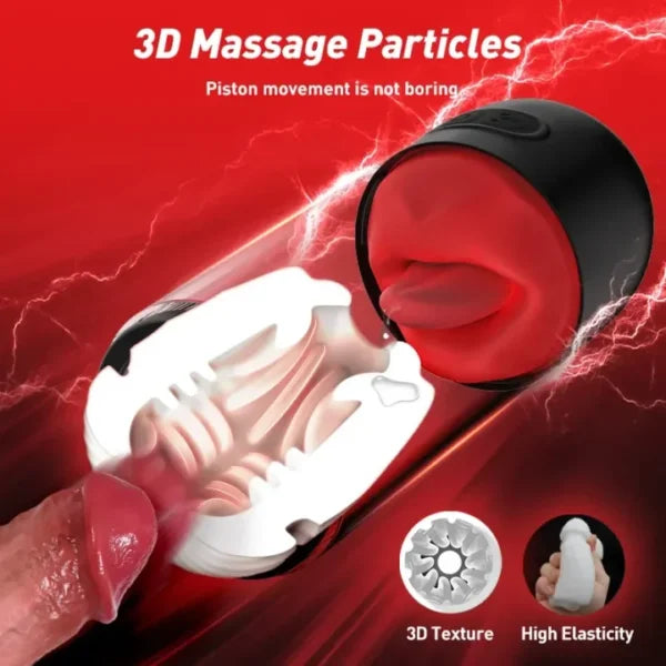 Maximus – 9 Tongue Licking & Vibration Masturbators with 360° Tongue Stirring