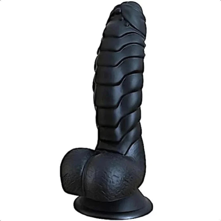 SCALES OF STIMULATION 6 INCH BLACK DILDO
