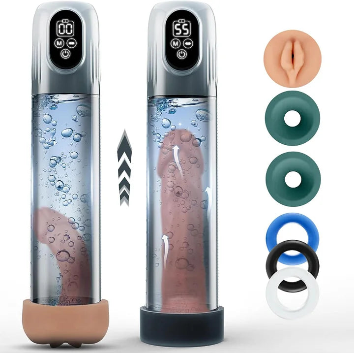 Automatic 4 Training Pressure and 5 Suction Air Water Extender Electric Penis Pump for Men Dick Enlarger Erection