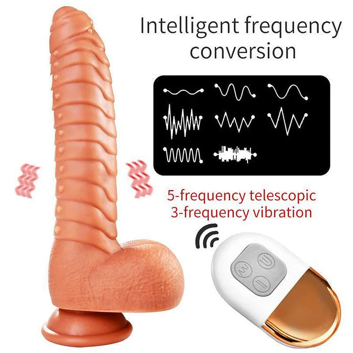 Max – Remote Control 5 Vibrating & 3 Thrusting Heating Dildo Sex Toys for Women