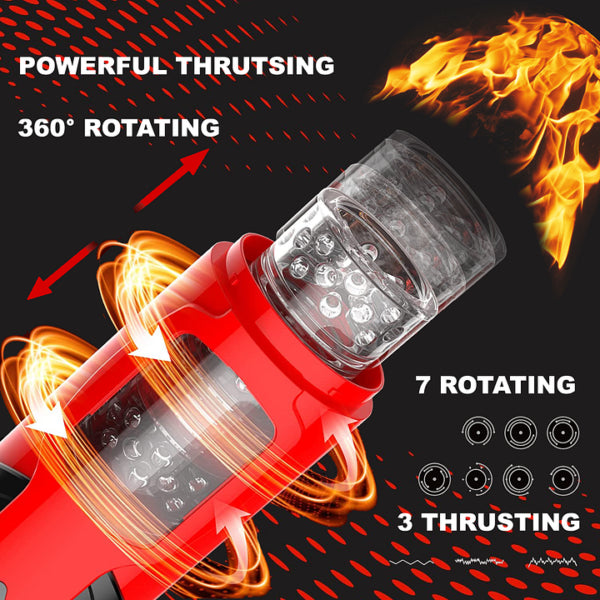 Hurricane – 7 Thrusting & Rotating Modes Automatic Electric Pocket Pussy Masturbation Cup