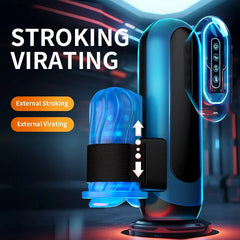 Keith – Male Masturbator Deep Throat Thrusting Sucking Vibration Telescopic Masturbator