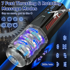 Derek – 7 Vibrating & 7 Thrusting Automatic Adult Sex Toys Male Masturbator Cock Trainer Stimulator Massager for Men Orgasm