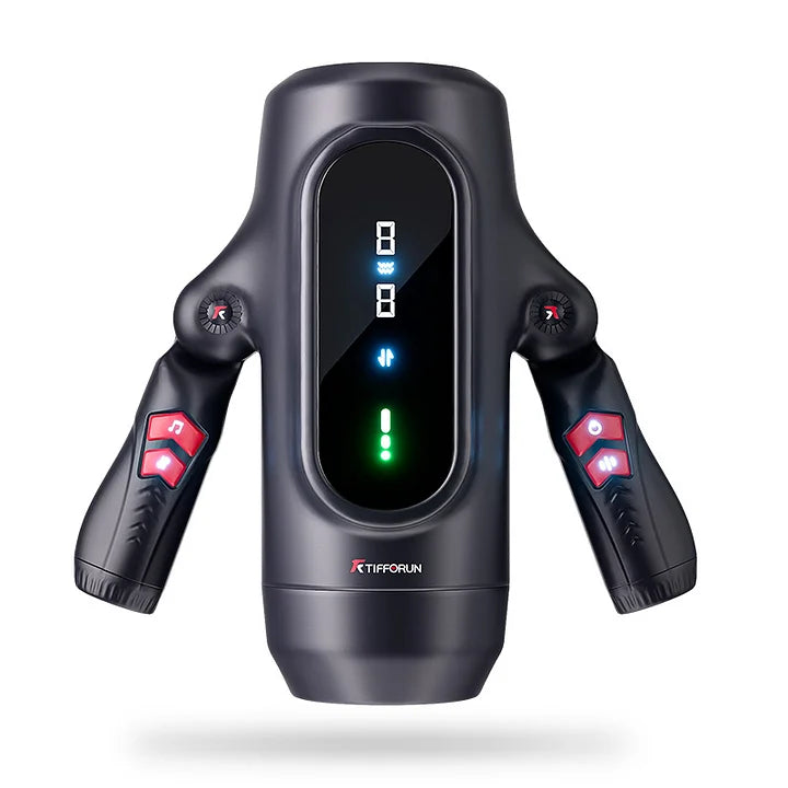 Edmund – 9 Telescopic Vibration Handheld LED Display Male Masturbator With Intelligent Heating Voice