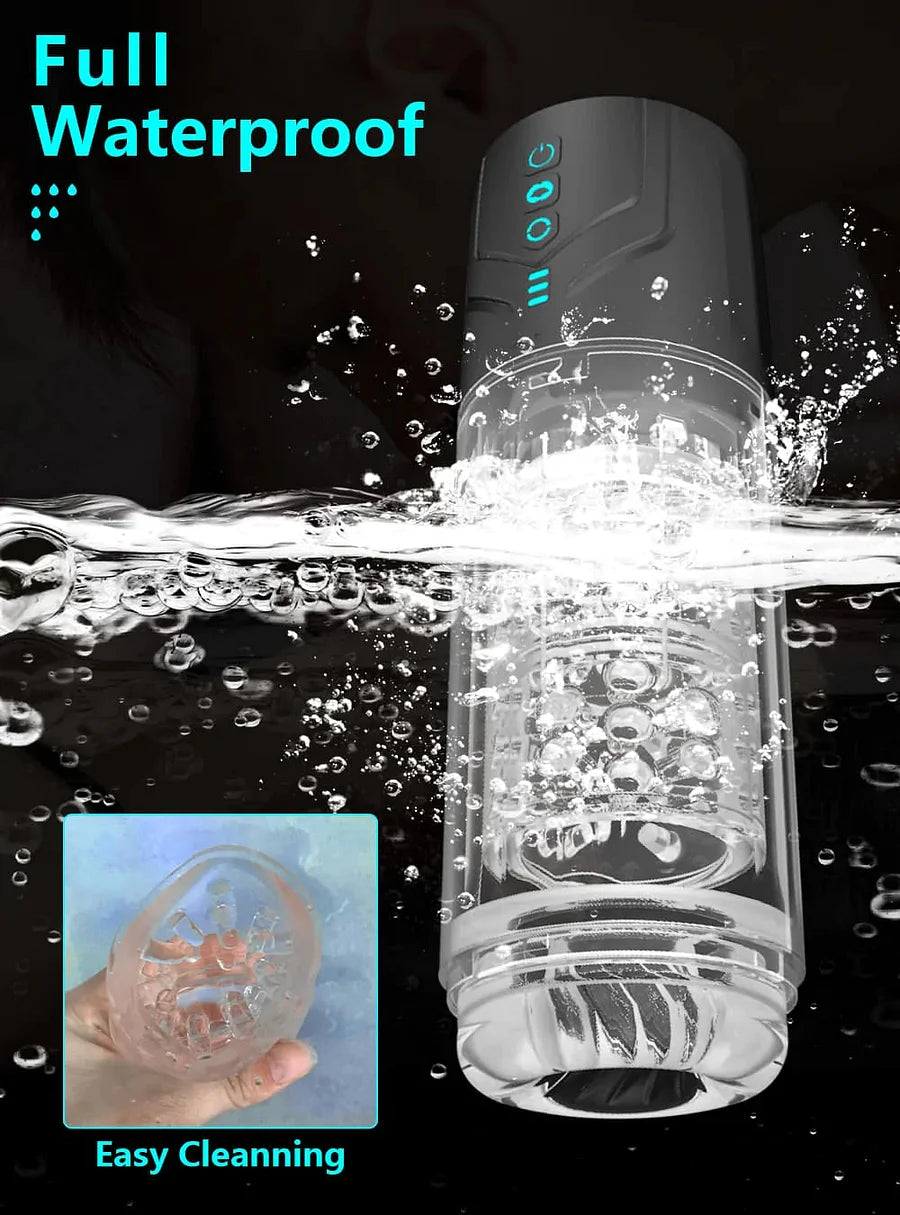 Male Masturbator 7 Frequency Rotation Suction Waterproof Blow Job Simulator – Zolo Thrustbuster Moaning Masturbator