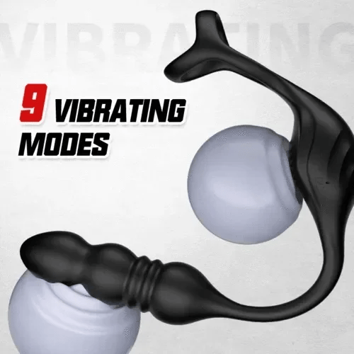 Wolfgang – 9 Thrusting and 9 Vibrating Modes Wearable Prostate Massager, Enhanced by Dual Cock Rings