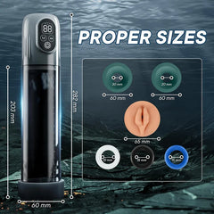 Automatic 4 Training Pressure and 5 Suction Air Water Extender Electric Penis Pump for Men Dick Enlarger Erection
