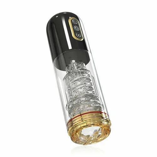 Gage – 10 Telescopic Rotations and 10 Suction Modes with 3D Realistic Vagina Textured Automatic Male Oral Sex Masturbator