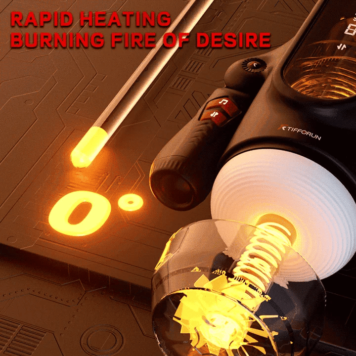 Edmund – 9 Telescopic Vibration Handheld LED Display Male Masturbator With Intelligent Heating Voice