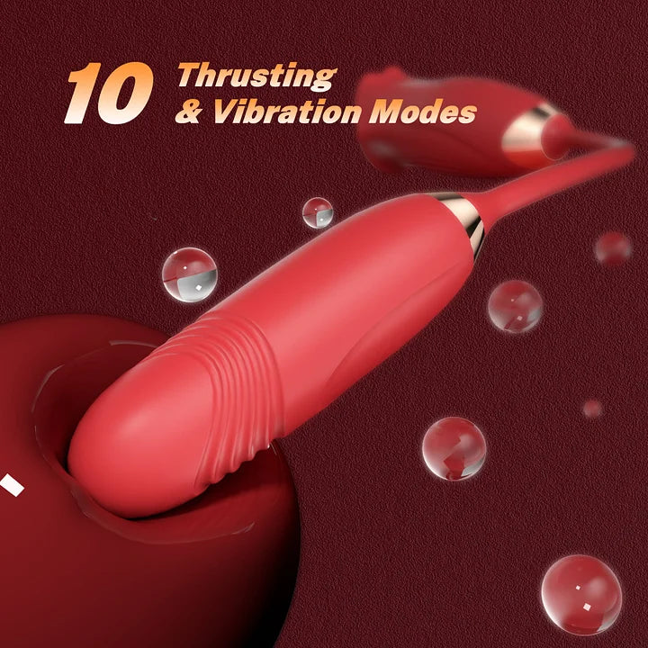 Grace – Thrusting & Vibrating Bullet Stimulator and Mouth Biting Vibrator