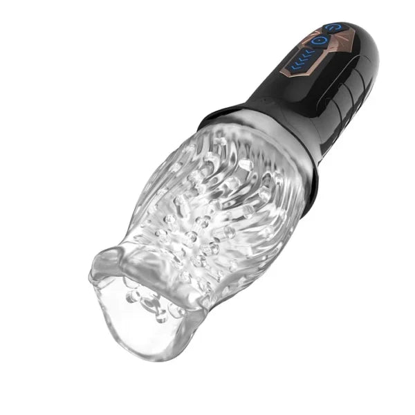 Alexander – 10 Vibration 5 Rotation Oral Sex Masturbator & 360° Automatic Rotation Vibrator Bare Sleeve