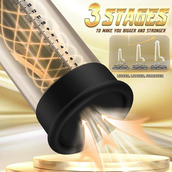 6 Training Modes & 5 Suction Intensities Male Air Pressure Sex Toy Electric Penis Enlarge Vacuum Pump
