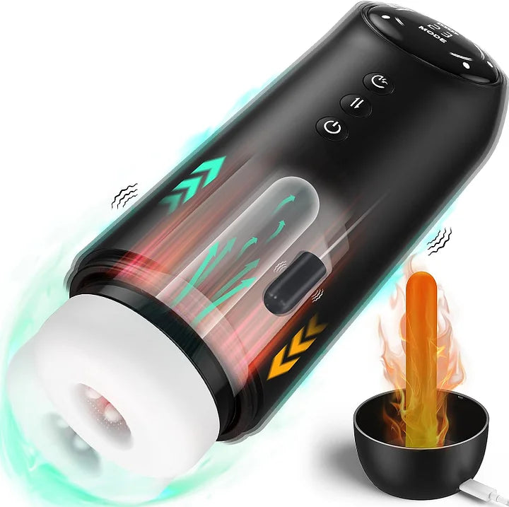 Rad – 4 Stroking & Sucking 10 Vibration Thrusting Auto Heating Male Masturbator