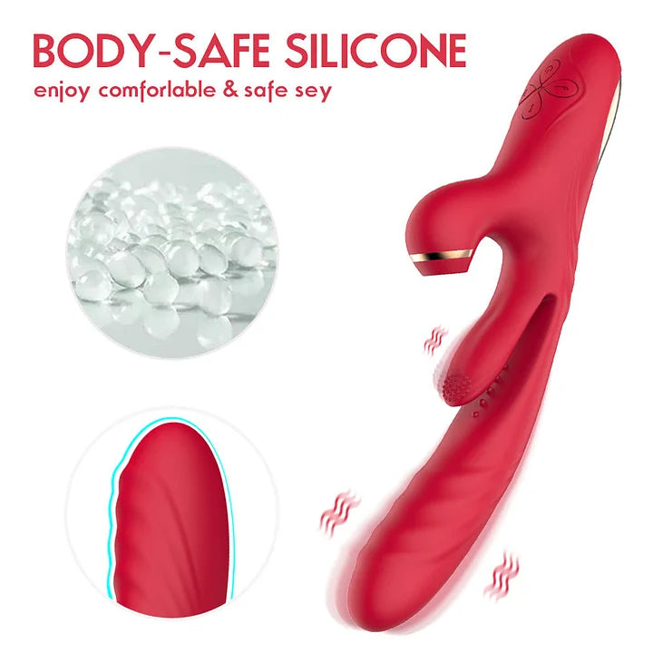 Evadne – 3-in 1 Thrusting & Suction Tongue Vibrator for Clit & G-spot