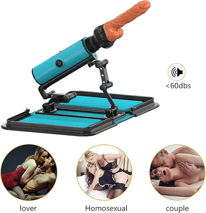 Isaiah – Automatic Scaling Intellectual Leather Bag Female Sex Machine Masturbation Pumping Gun With Dildos