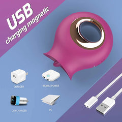 Paulina – 2 in 1 Licking & Vibrating Tongue Vibrator& Nipples Clitoral Stimulator Rose Vibrator