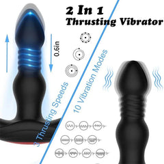 APP Control Prostate Massager Anal Vibrator with 9 Vibration Modes 3 Thrusting Speed