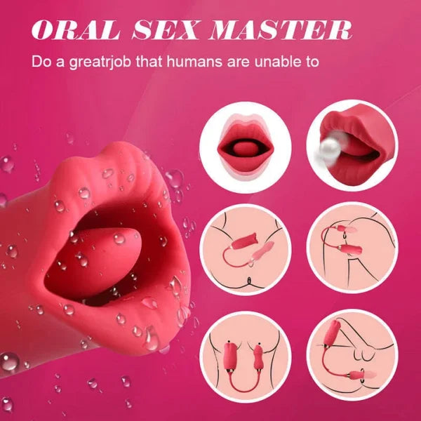 Aria – 9 Vibration Modes and 7 French Kissing 3-in-1 Bitting & Thrusting Vibrator