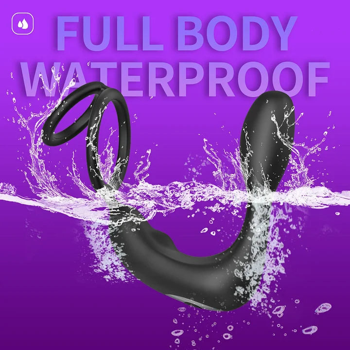 12Vibrating Male Prostate Stimulator Toys Anal Vibrator With Cock Ring