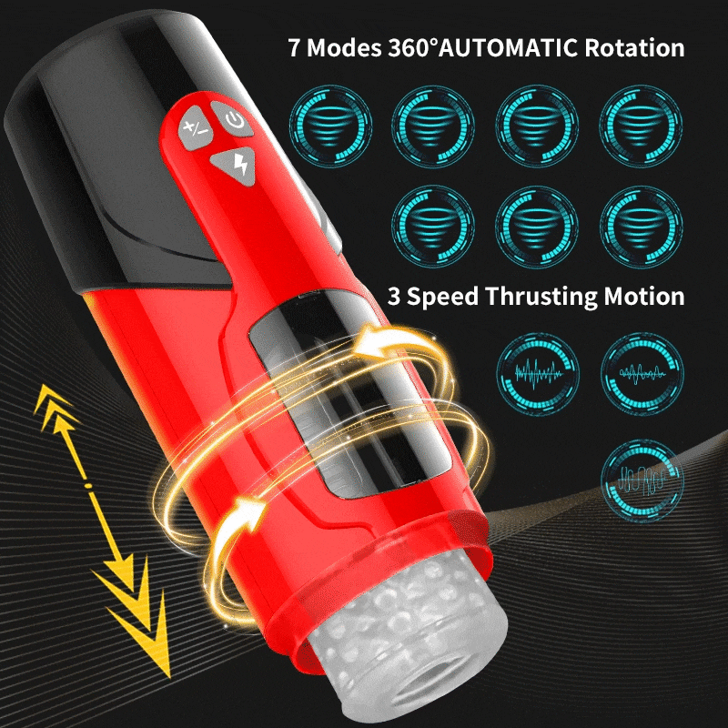 Hurricane – 7 Thrusting & Rotating Modes Automatic Electric Pocket Pussy Masturbation Cup
