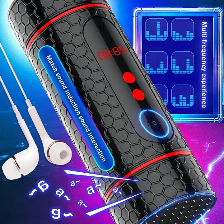 Automatic Real Soft Oral Vaginal Oral Sex Machine Double-Channel Masturbation Cup