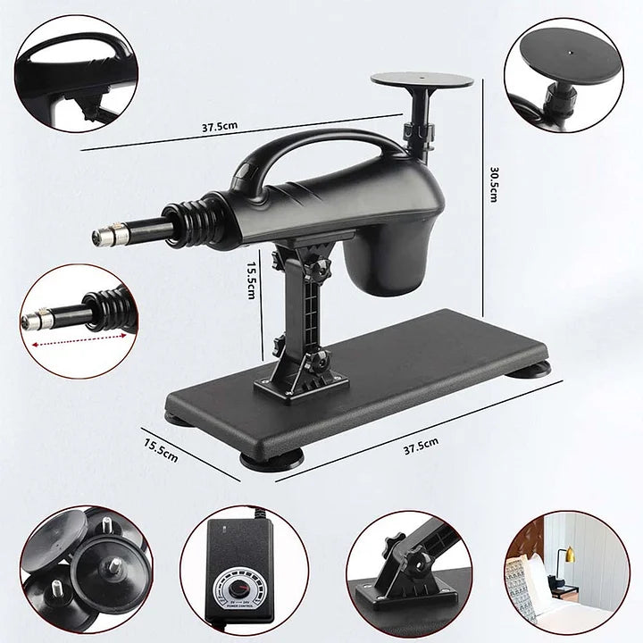 Sebastian – Electric Smart Heated Digital Display Reciprocating 12-Frequency Retractable Adjustable Speed Masturbating Pumping Gun New Sex Machines
