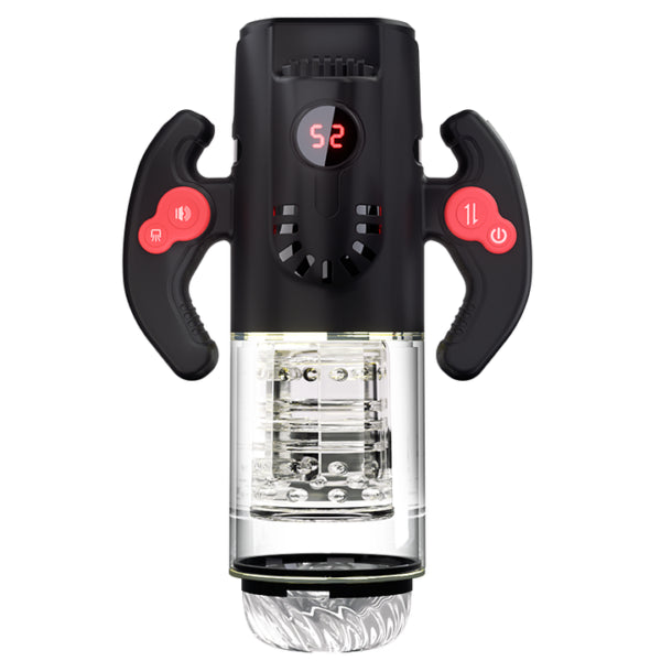 Caspian – Automatic 9 Thrusting Rotating&Sucking Handle Control Blowjob Machine Electric Male Masturbation Cup