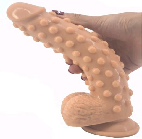 SILICONE REALISTIC EMBOSSED SPOTS DILDOS