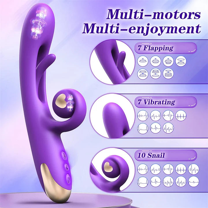 Marissa – 10 Vibration 7 Flapping Rabbit Flapping G Spot Dildo Vibrator