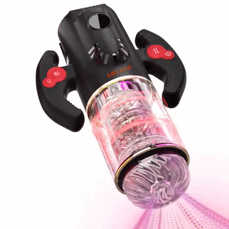Caspian – Automatic 9 Thrusting Rotating&Sucking Handle Control Blowjob Machine Electric Male Masturbation Cup
